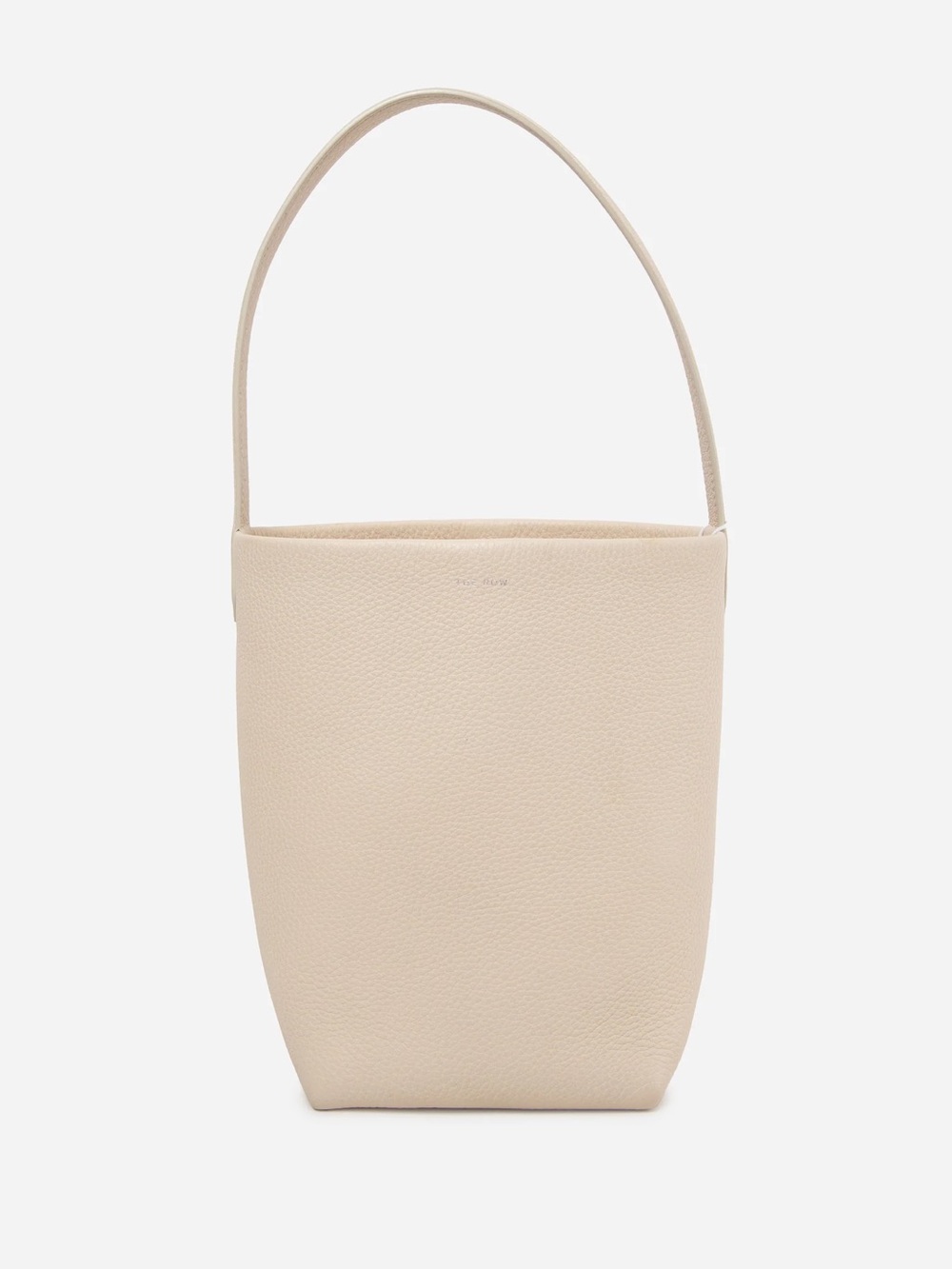 The Row Cream Grained Calfskin Medium N/S Park Tote